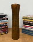 Tall Cylindrical Ceramic Amber Brown Column Vase, SKU , image 3