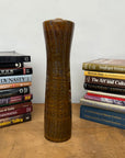 Tall Cylindrical Ceramic Amber Brown Column Vase, SKU , image 5