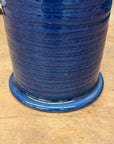 Tall Deep Blue Glazed Ceramic Vase with Wide Mouth, SKU , image 5