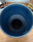 Tall Deep Blue Glazed Ceramic Vase with Wide Mouth, SKU , image 6
