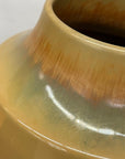 Tall Green Vase with Mustard Top and Charcoal Glaze Band, SKU , image 8