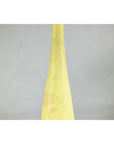 Tall & Skinny Yellow Ceramic Vase with Hand-Painted Flowers
