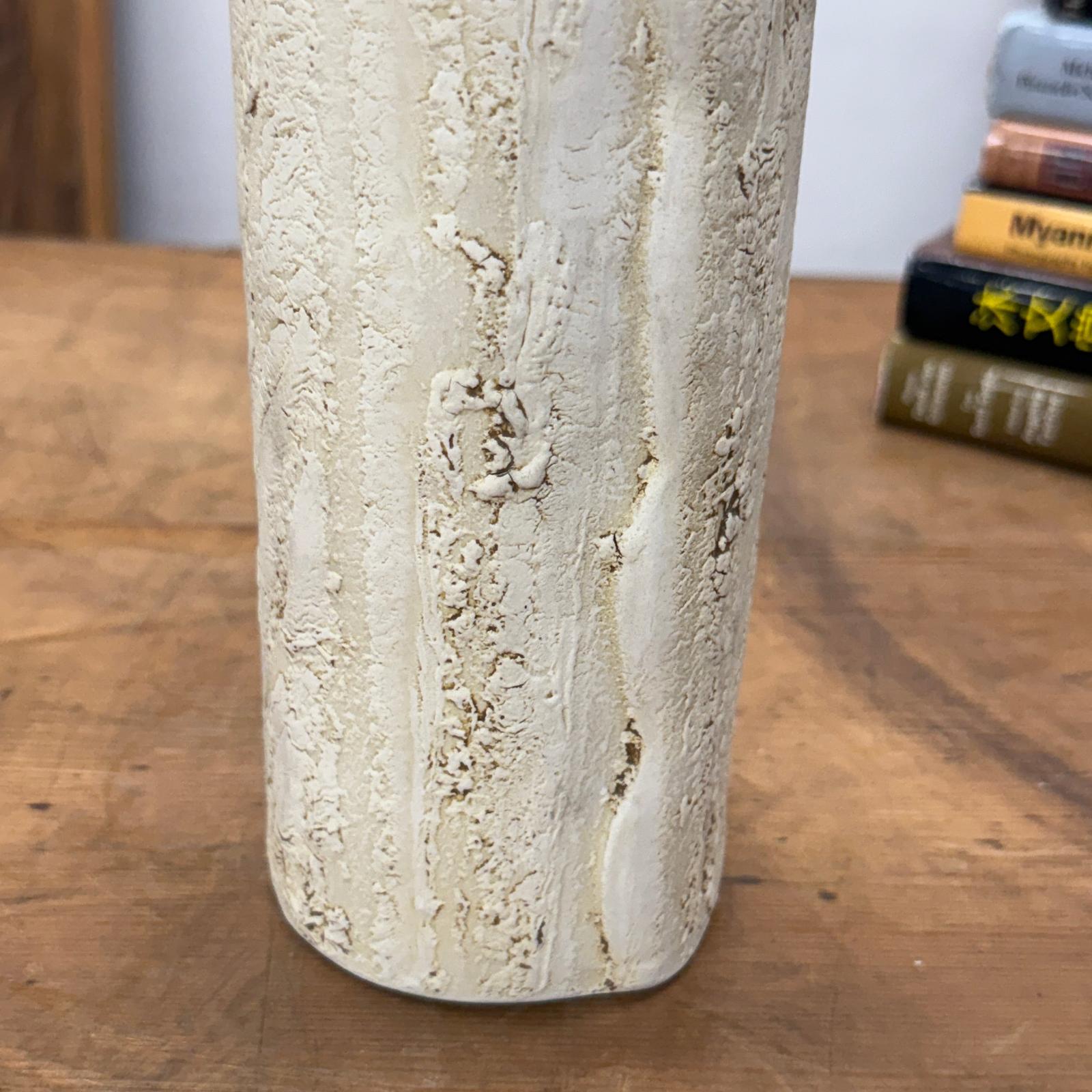 Textured Angled Cylinder Shaped Cream &amp; Ochre Prem Vase, SKU , image 7