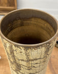 Textured Beige & Brown Crackled Glaze Ceramic Vase - FEA Home