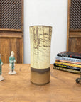 Textured Beige & Brown Crackled Glaze Ceramic Vase - FEA Home