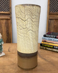 Textured Beige & Brown Crackled Glaze Ceramic Vase - FEA Home