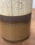 Textured Beige & Brown Crackled Glaze Ceramic Vase - FEA Home