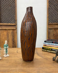 Textured Brown & Black Drip Glaze Ceramic Vase, SKU , image 6