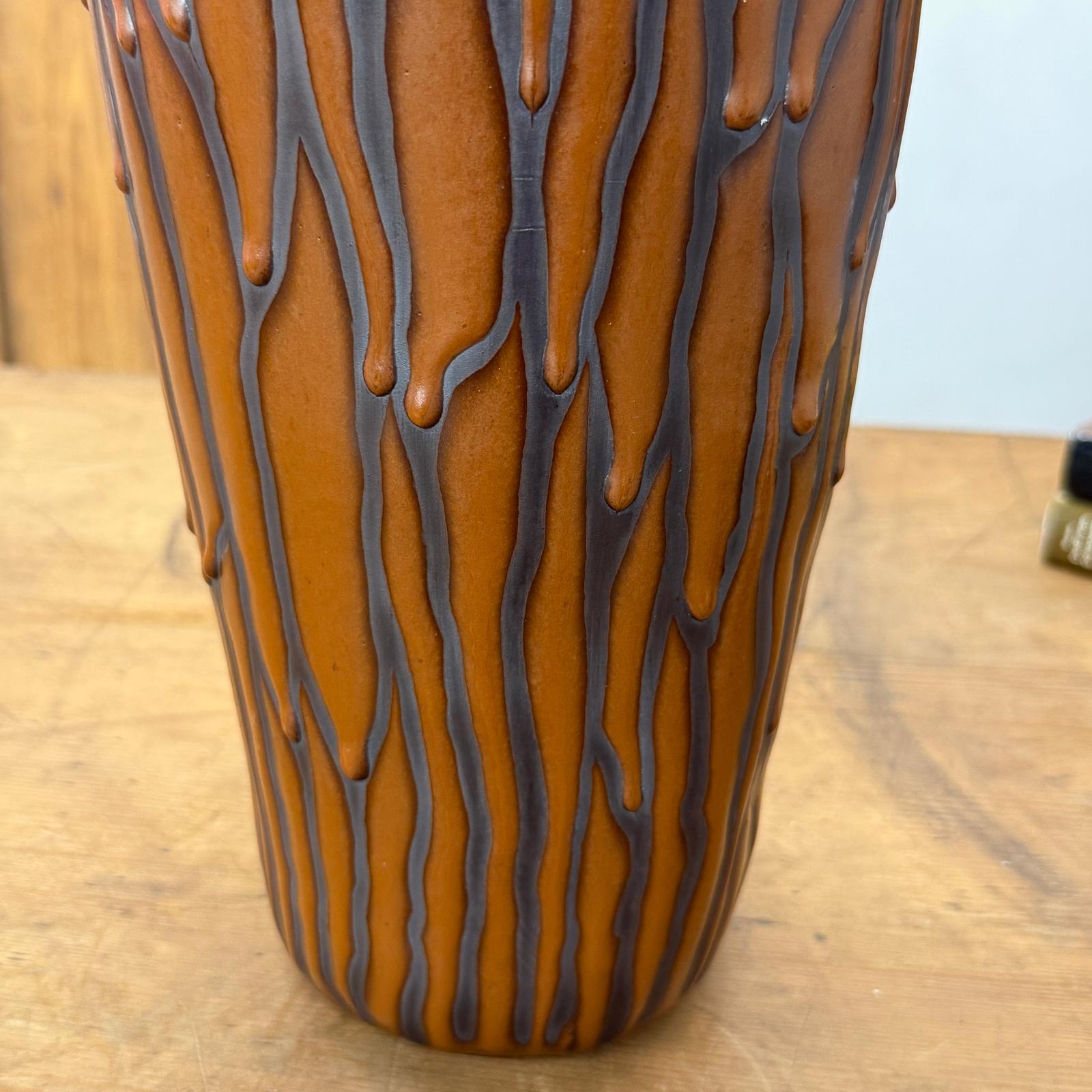 Textured Brown &amp; Black Drip Glaze Ceramic Vase, SKU , image 7