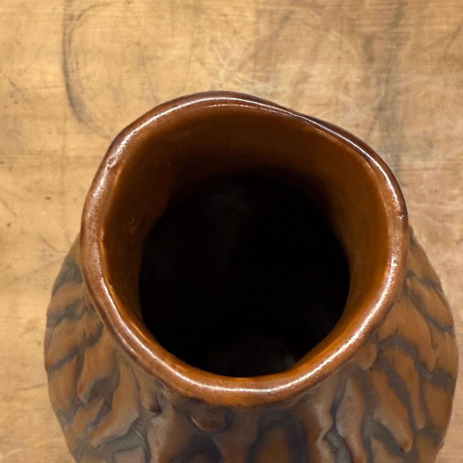 Textured Brown &amp; Black Drip Glaze Ceramic Vase, SKU , image 9