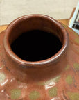 Textured Ceramic Vase in Orange-Brown & Moss Green Finish, SKU , image 11