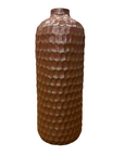 Textured Ceramic Vase in Orange-Brown & Moss Green Finish, SKU , image 1