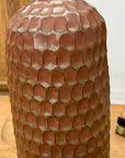 Textured Ceramic Vase in Orange-Brown & Moss Green Finish, SKU , image 8