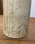 Textured Cream & Ochre Prem Vase with Blue Color Inside - FEA Home