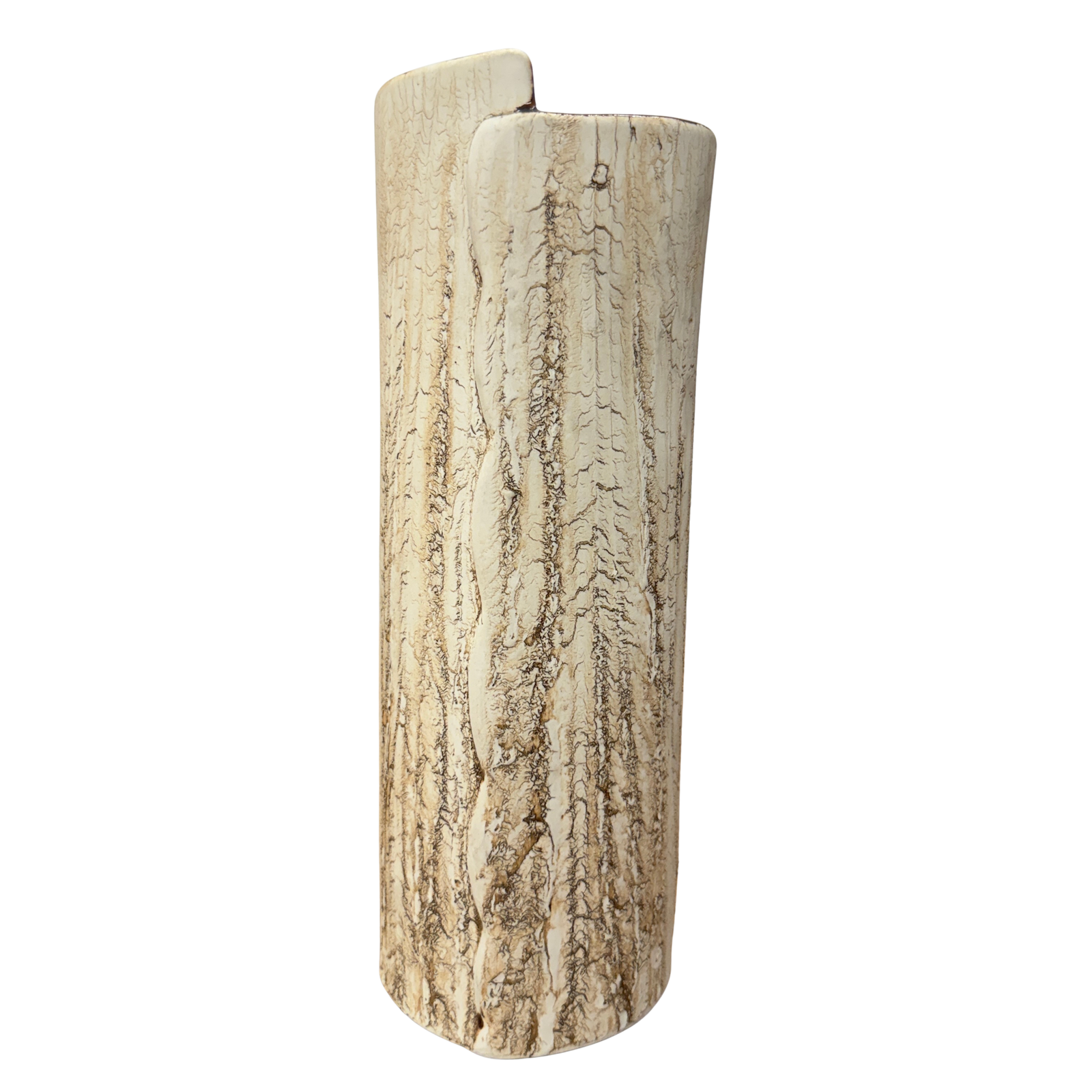 Textured Cylinder Cream &amp; Ochre Bark Style Prem Vase, SKU , image 1