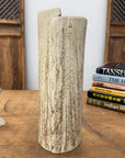 Textured Cylinder Cream & Ochre Bark Style Prem Vase, SKU , image 3
