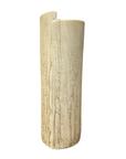 Textured Cylinder Cream & Ochre Prem Vase with Bark Design, SKU , image 1