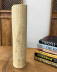 Textured Cylinder Shaped Cream & Ochre Prem Vase - FEA Home