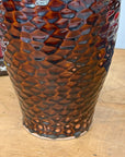 Textured Reddish Brown & Black Glazed Ceramic Vase - FEA Home