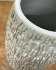 Textured White Bark Styled Ceramic Vase with Round Opening, SKU , image 8