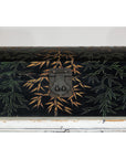 Vintage Black Lacquer Box with Gilt Bamboo and Green Leaf Motifs-5. Asian & Chinese Furniture, Art, Antiques, Vintage Home Décor for sale at FEA Home