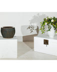 Vintage Brown and Blue Speckled Planter with Wide Opening - image 3