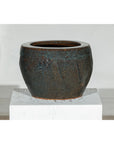 Vintage Brown and Blue Speckled Planter with Wide Opening - image 4