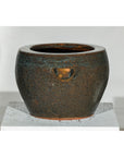 Vintage Brown and Blue Speckled Planter with Wide Opening - image 9