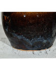 Vintage Brown & Blue Glazed Planter with Rounded Lip - image 10