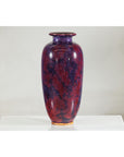 Vintage Burgundy and Purple Tall Ceramic Vase, Flared Rim-10. Asian & Chinese Furniture, Art, Antiques, Vintage Home Décor for sale at FEA Home