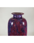 Vintage Burgundy and Purple Tall Ceramic Vase, Flared Rim-4. Asian & Chinese Furniture, Art, Antiques, Vintage Home Décor for sale at FEA Home