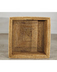 Vintage Country Style Rattan Storage Basket with Side Handles-13. Asian & Chinese Furniture, Art, Antiques, Vintage Home Décor for sale at FEA Home