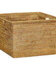 Vintage Country Style Rattan Storage Basket with Side Handles-1. Asian & Chinese Furniture, Art, Antiques, Vintage Home Décor for sale at FEA Home