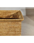 Vintage Country Style Rattan Storage Basket with Side Handles-6. Asian & Chinese Furniture, Art, Antiques, Vintage Home Décor for sale at FEA Home