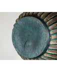 Vintage Emerald-Green Terracotta Planter with Carved Motifs - image 12