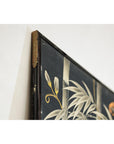 Vintage Four-Panel Screen with Bamboo and Floral Motifs - image 14