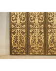Vintage Four-Panel Screen with Gilt Renaissance-Style Scroll-11. Asian & Chinese Furniture, Art, Antiques, Vintage Home Décor for sale at FEA Home