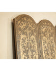 Vintage Four-Panel Screen with Gilt Renaissance-Style Scroll-14. Asian & Chinese Furniture, Art, Antiques, Vintage Home Décor for sale at FEA Home
