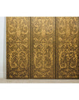Vintage Four-Panel Screen with Gilt Renaissance-Style Scroll-5. Asian & Chinese Furniture, Art, Antiques, Vintage Home Décor for sale at FEA Home