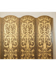 Vintage Four-Panel Screen with Gilt Renaissance-Style Scroll-9. Asian & Chinese Furniture, Art, Antiques, Vintage Home Décor for sale at FEA Home