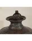 Vintage Hand-Hammered Metal Jug with Ring Handle