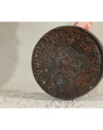 Vintage Hand-Hammered Metal Jug with Ring Handle
