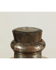 Vintage Handcrafted Metal Water Vessel with Wooden Stopper - image 11