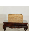 Vintage Handwoven Rattan Rectangular Storage Basket-7. Asian & Chinese Furniture, Art, Antiques, Vintage Home Décor for sale at FEA Home