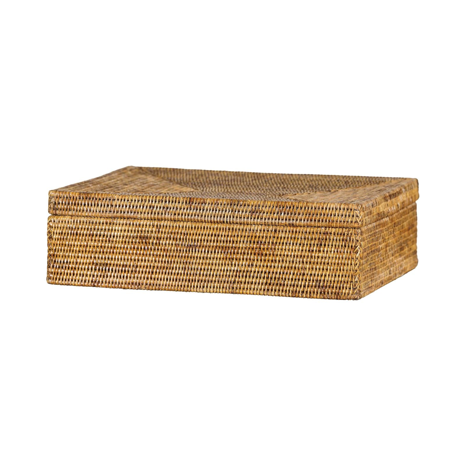 Vintage Handwoven Rattan Storage Basket with Fitted Lid - image 14