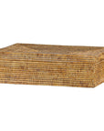 Vintage Handwoven Rattan Storage Basket with Fitted Lid - image 1