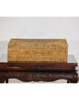 Vintage Handwoven Rattan Storage Basket with Fitted Lid - image 4