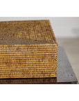 Vintage Handwoven Rattan Storage Basket with Fitted Lid - image 6