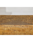 Vintage Handwoven Rattan Storage Basket with Fitted Lid - image 7
