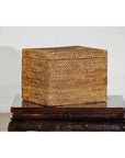 Vintage Handwoven Rattan Storage Box with Removable Lid in Country Style-12. Asian & Chinese Furniture, Art, Antiques, Vintage Home Décor for sale at FEA Home